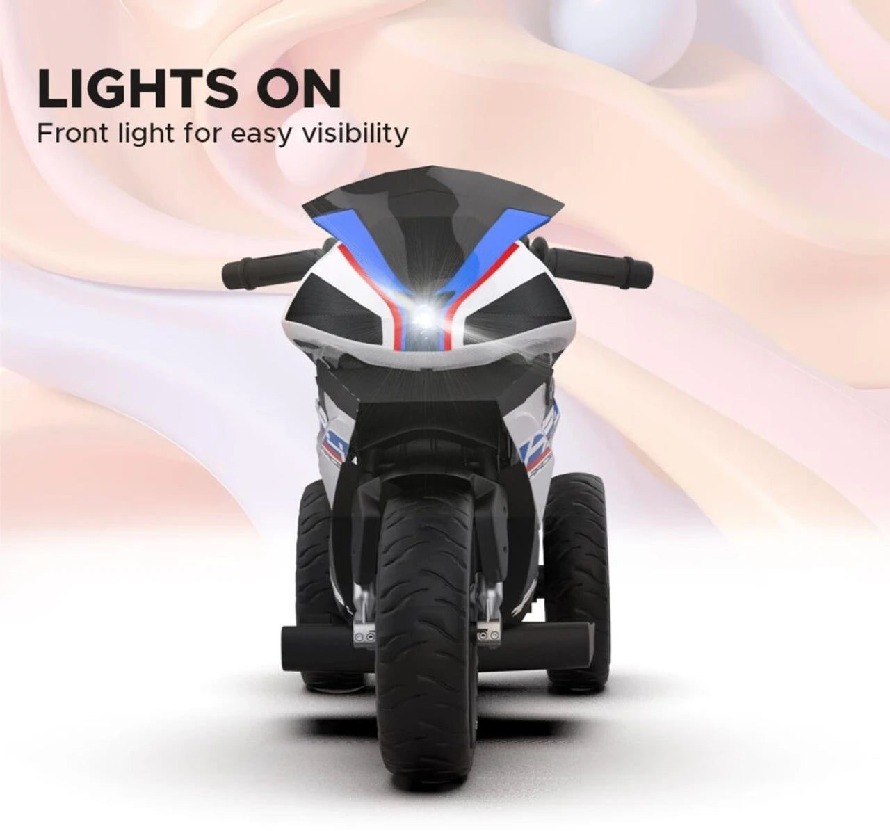Emotorad Formula Fun BMW HP4 Ride-On Bike, White, 3Y+