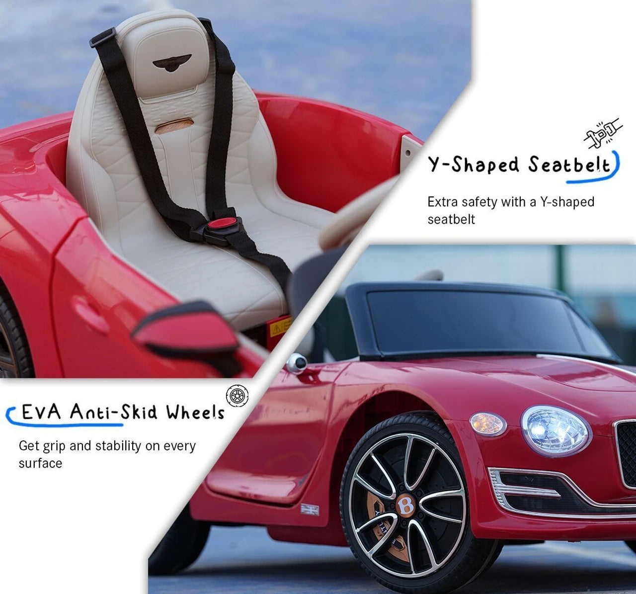 EMotorad Formula Fun BENTLEY EXP12 Kids Ride On CAR (Red)