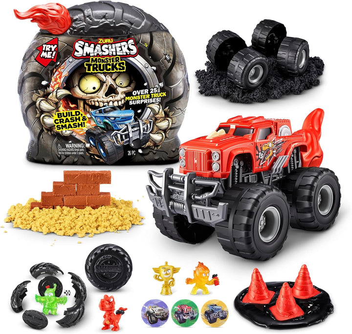 Smashers Monster Truck Surprise (Dino Truck) by ZURU Boys with 25 Surprises