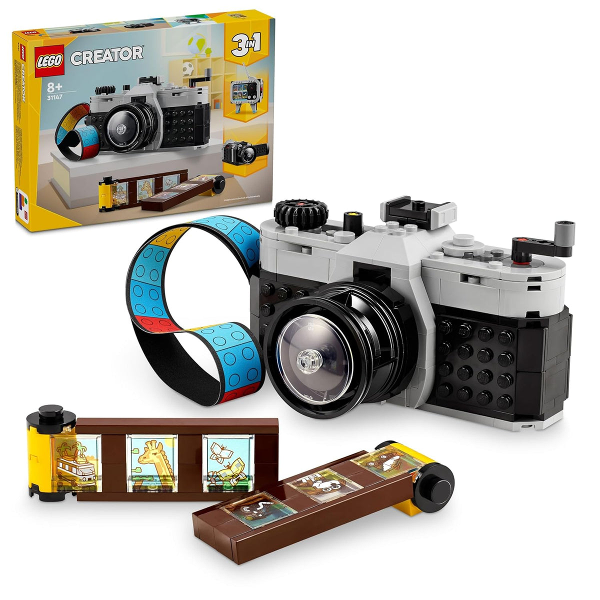 LEGO Creator 31147 Retro Camera 3-in-1 Building Set, 261 Pieces, 8+