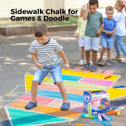 Jarmelo Rainbow Wow Sidewalk Chalk-36 Colors