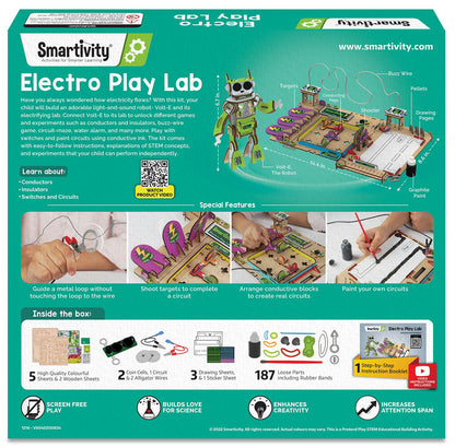 Smartivity Electricity Kit for Kids 8-14 Years Old I 8+ Circuit Experiments & DIY Electric Robot with Light and Sound | Science Project Kit I Birthday Gift Boys & Girls 8-9-10-11-12-13-14 Years(PACK OF 6)