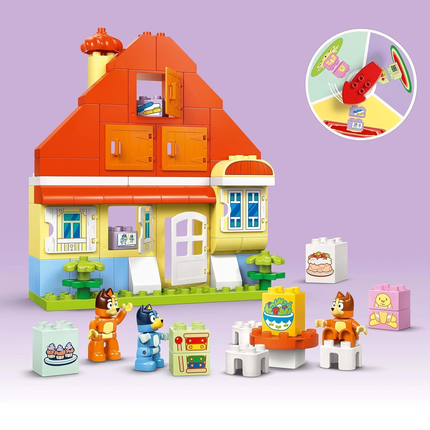 LEGO DUPLO Bluey: Bluey’s Family House with Memory Game Interactive Toy 10459 Building Toy