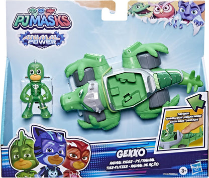 PJ Masks Animal Power Gekko Animal Rider Deluxe Vehicle Preschool Toy, Power Lizard Toy with Gekko Action Figure, Ages 3 and Up