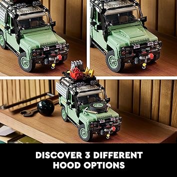 Lego Icons Land Rover Classic Defender 90 10317 Model Car Building Set for Adults and Classic Car Lovers, This Immersive Project Based on an Off-Road Icon Makes a Great or Her