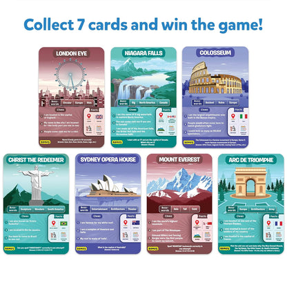 Skillmatics Card Game - Guess in 10 Legendary Landmarks, Gifts for 8 Year Olds and Up, Quick Game of Smart Questions, Fun Family Game(PACK OF 5)