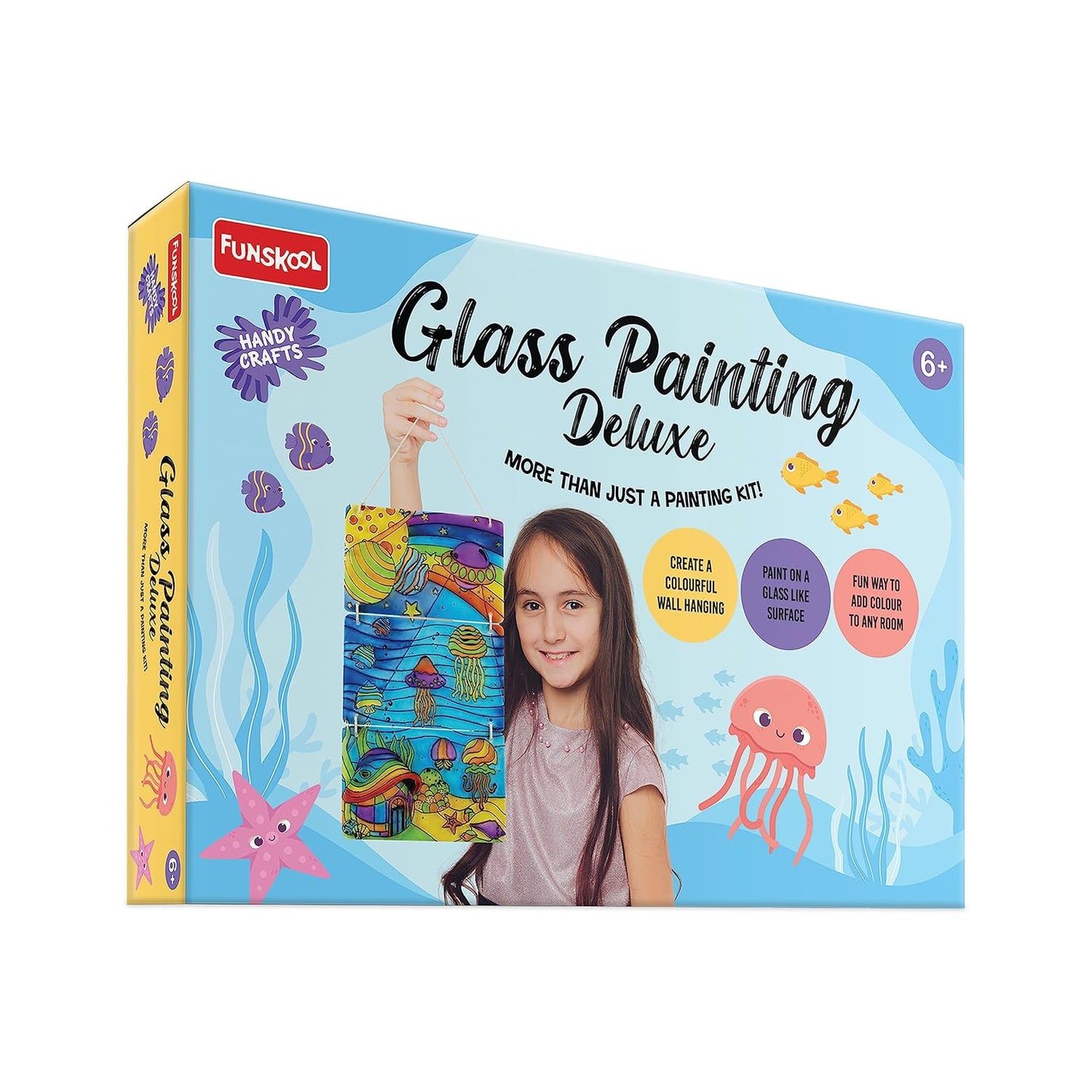 Handycrafts  Glass Painting Deluxe, DIY Kit, Art and Craft Set (PACK OF 6)