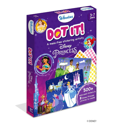 Skillmatics Dot It Sticker Art Activity - Disney Princess, Mess-Free Fun for Kids, 500+ Stickers, Craft Kits, DIY Activity, Travel Toys, Gifts for Boys & Girls Ages 3, 4, 5, 6, 7(PACK OF 5)