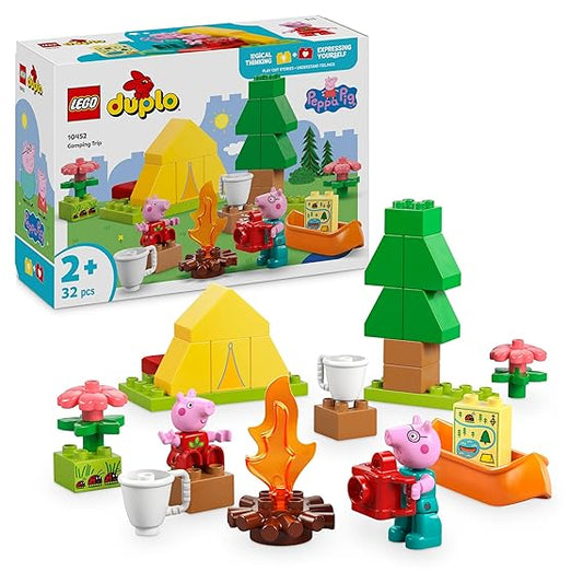 LEGO DUPLO Peppa Pig Camping Trip Building Playset with Canoe Toy 10452