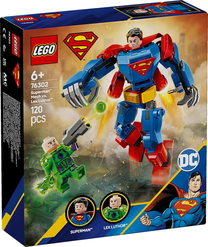 LEGO DC 76302 Superman Mech vs. Lex Luthor Super Hero Building Set, 120 Pieces, 6+