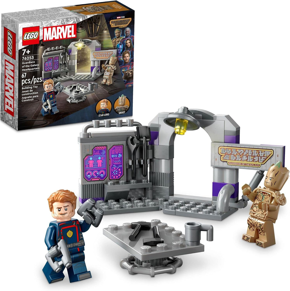 LEGO Marvel 76253 Guardians of the Galaxy Headquarters Building Set, 67 Pieces, 7+