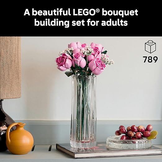 LEGO Botanicals Bouquet of Pink Roses, Decorative Flowers 10374