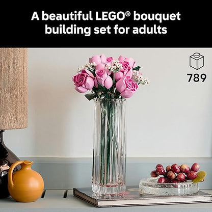 LEGO Botanicals Bouquet of Pink Roses, Decorative Flowers 10374