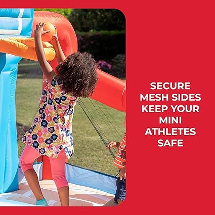 Step2 MAX Sports Full Court Basketball ‘n Slide Bouncer with Extra Heavy Duty Blower | Kids Inflatable Bounce House