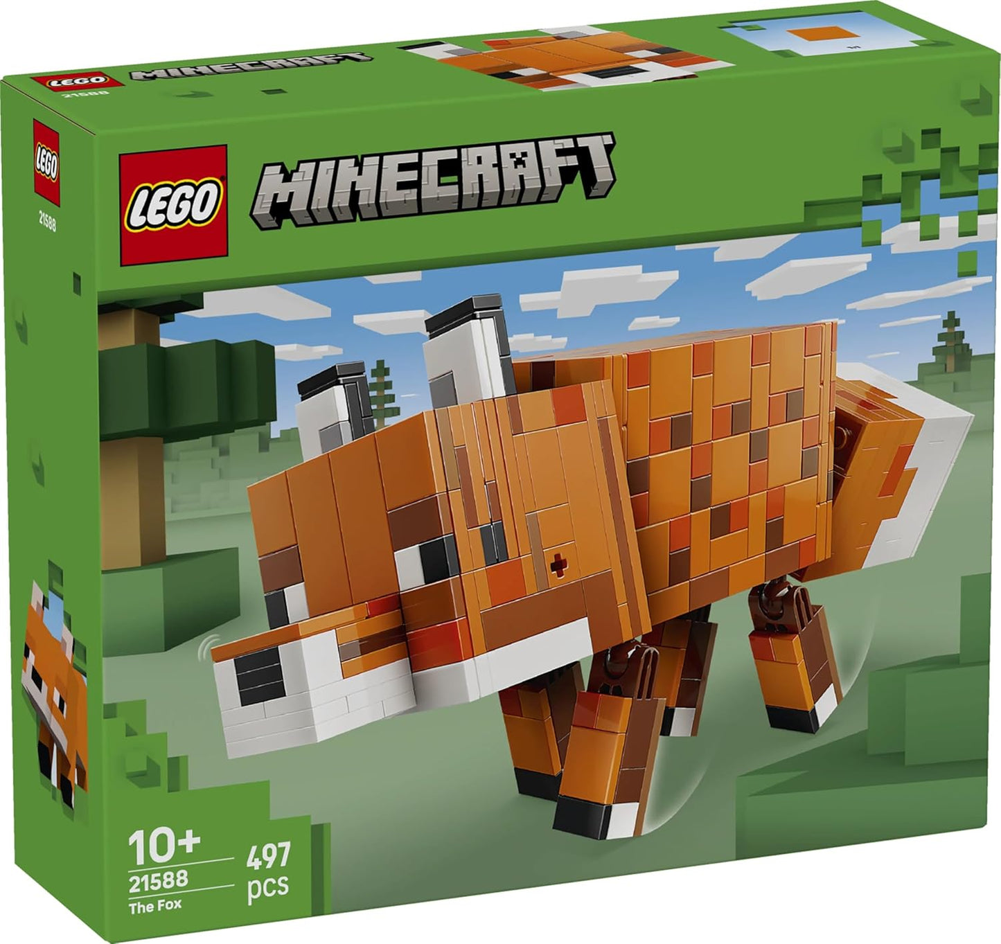 LEGO Minecraft The Fox Gaming Decoration Building Set - Animal Figure Toy 21588