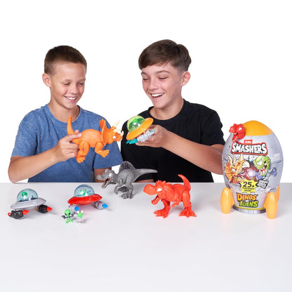 ZURU Smashers Dinos vs Aliens Rocket Surprise Toy – Dinosaur and Alien Adventure Set