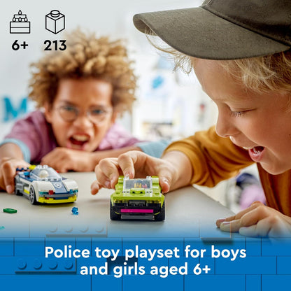 LEGO City 60415 Police Car & Muscle Car Chase Building Set, 213 Pieces, 6+