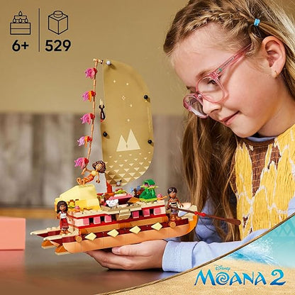 LEGO ǀ Disney Moana’s Adventure Canoe Fantasy Toy Model Kit 43270