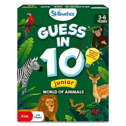 Skillmatics Guess in 10 Junior World of Animals, Gifts for Kids, Boys, Girls Who Love Board Games, Card Games, Educational Toys, Travel Game for Ages 3, 4, 5, 6(PACK OF 5)