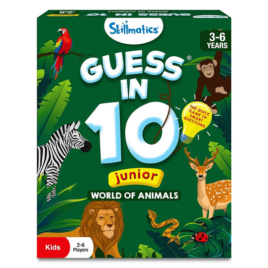 Skillmatics Guess in 10 Junior World of Animals, Gifts for Kids, Boys, Girls Who Love Board Games, Card Games, Educational Toys, Travel Game for Ages 3, 4, 5, 6(PACK OF 5)
