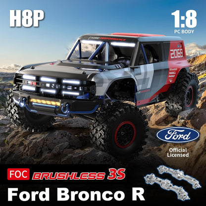 MJX Hyper Go H8P 1:8 Scale Ford Bronco Baja 1000 4WD Brushless RC Off-Road Crawler