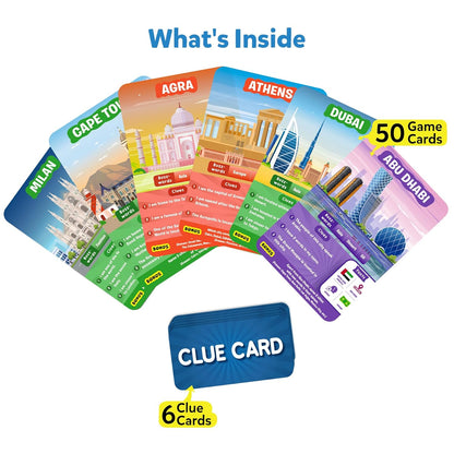 Skillmatics Card Game - Guess in 10 Cities Around the World, Gifts for 8 Year Olds and Up, Quick Game of Smart Questions, Fun Family Game(PACK OF 5)