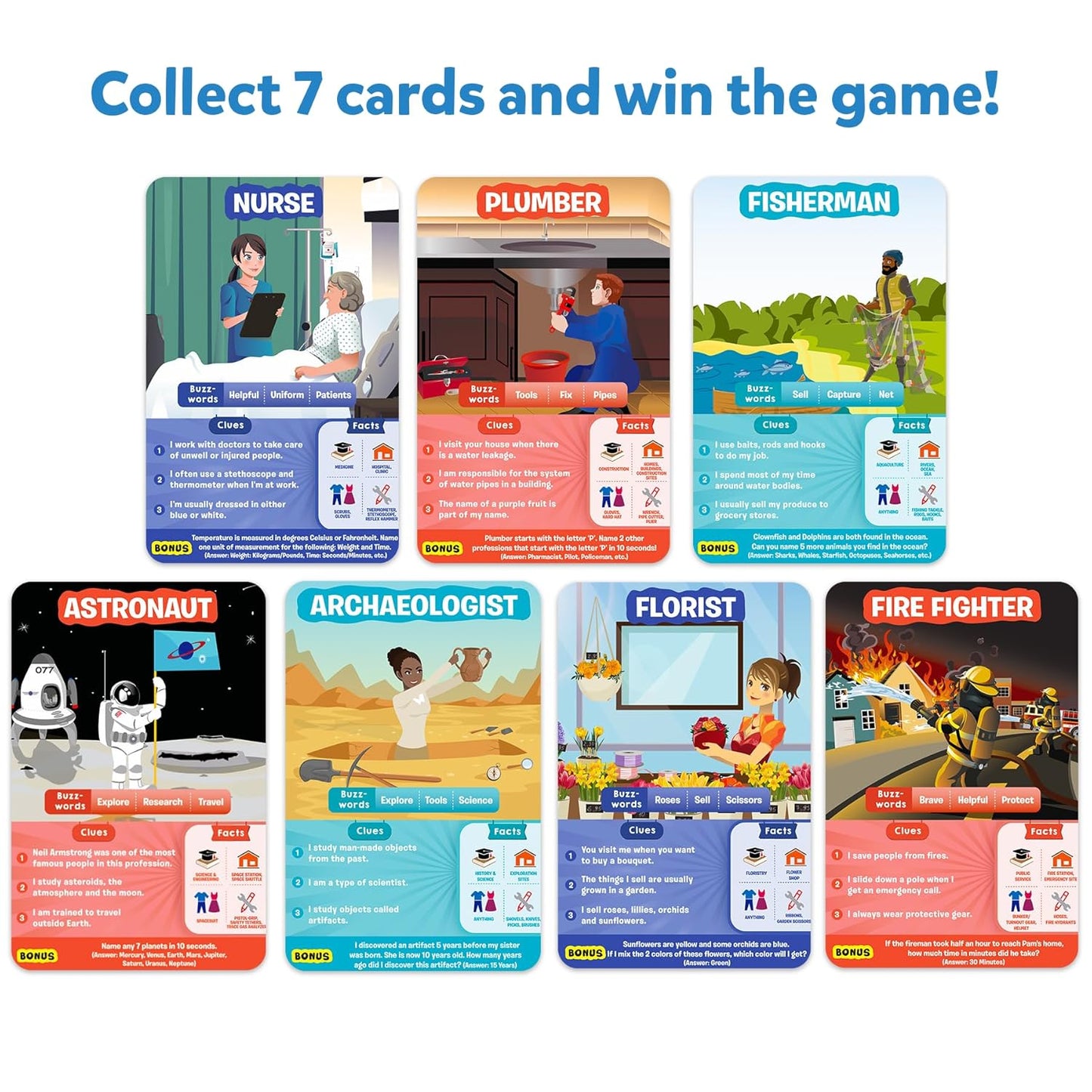 Skillmatics Card Game - Guess in 10 Inspiring Professions, Gifts for 6 Year Olds and Up, Quick Game of Smart Questions, Fun Family Game(PACK OF 5)