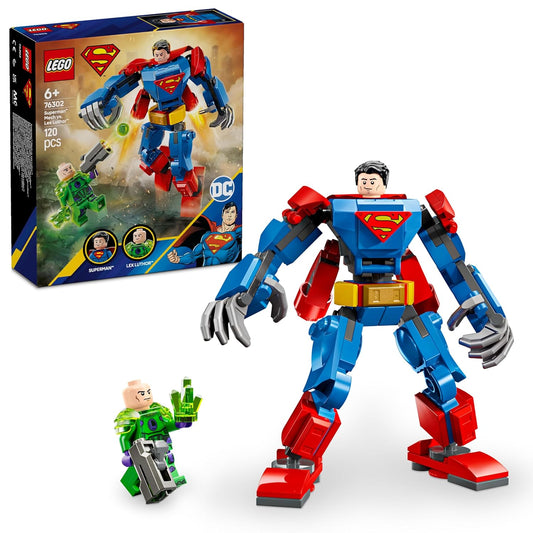 LEGO DC 76302 Superman Mech vs. Lex Luthor Super Hero Building Set, 120 Pieces, 6+