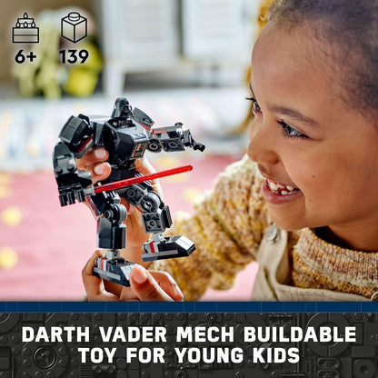 LEGO Star Wars 75368 Darth Vader Mech Building Set, 139 Pieces, 6+