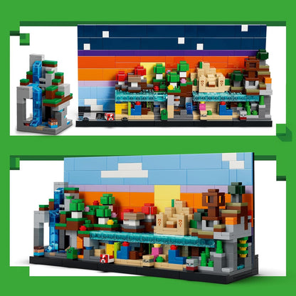 LEGO Minecraft Mini Biomes - Minecraft Art Building Set - Gaming Decoration for Ages 12+ - 21589
