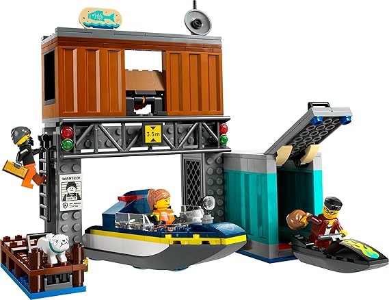 LEGO City Police Speedboat and Crooks’ Hideout  60417