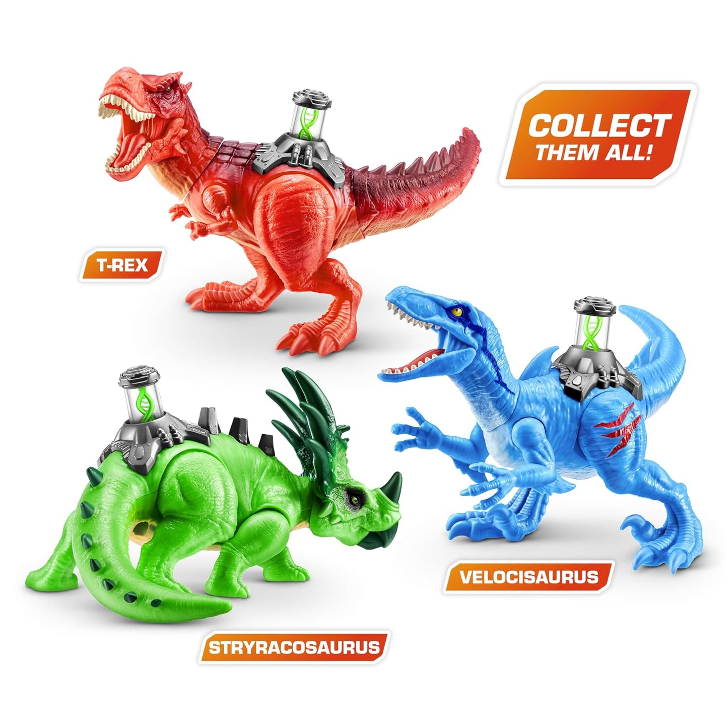 ROBO ALIVE Dino DNA from ZURU, Double Bright DNA, 3+ Years (T-Rex)