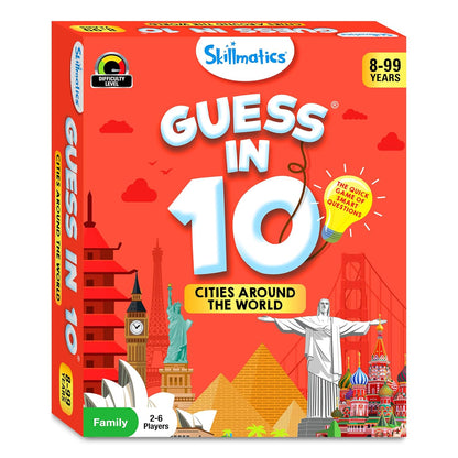 Skillmatics Card Game - Guess in 10 Cities Around the World, Gifts for 8 Year Olds and Up, Quick Game of Smart Questions, Fun Family Game(PACK OF 5)