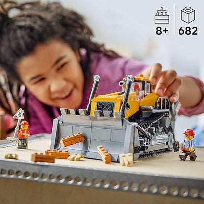 LEGO City Yellow Bulldozer Construction Site Building Toy Playset 60466