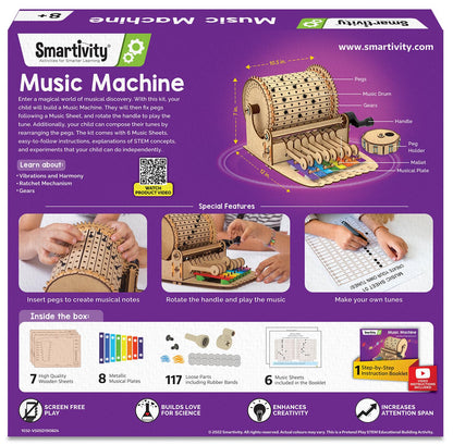 Smartivity DIY Music Machine Toy for Kids 8-9-10-11-12-13-14 Years Old I Create Your own Music with 7 Preset Songs - Jingle Bells, Happy Birthday & More I Christmas, Birthday Gift for Girls & Boys(PACK OF 6)