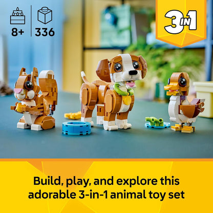 LEGO Creator 3in1 Cute Animals: Playful Puppy Dog Toy  31382