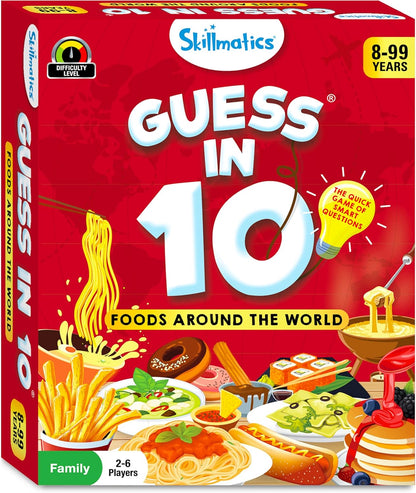 Skillmatics Guess in 10 Foods Around the World, Card Game for Boys, Girls, and Kids Who Love Educational Travel Toys, Board Games, Geography and History, Gifts for Ages 8, 9, 10 and Up(PACK OF 5)