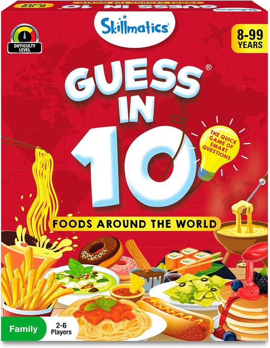 Skillmatics Guess in 10 Foods Around the World, Card Game for Boys, Girls, and Kids Who Love Educational Travel Toys, Board Games, Geography and History, Gifts for Ages 8, 9, 10 and Up(PACK OF 5)