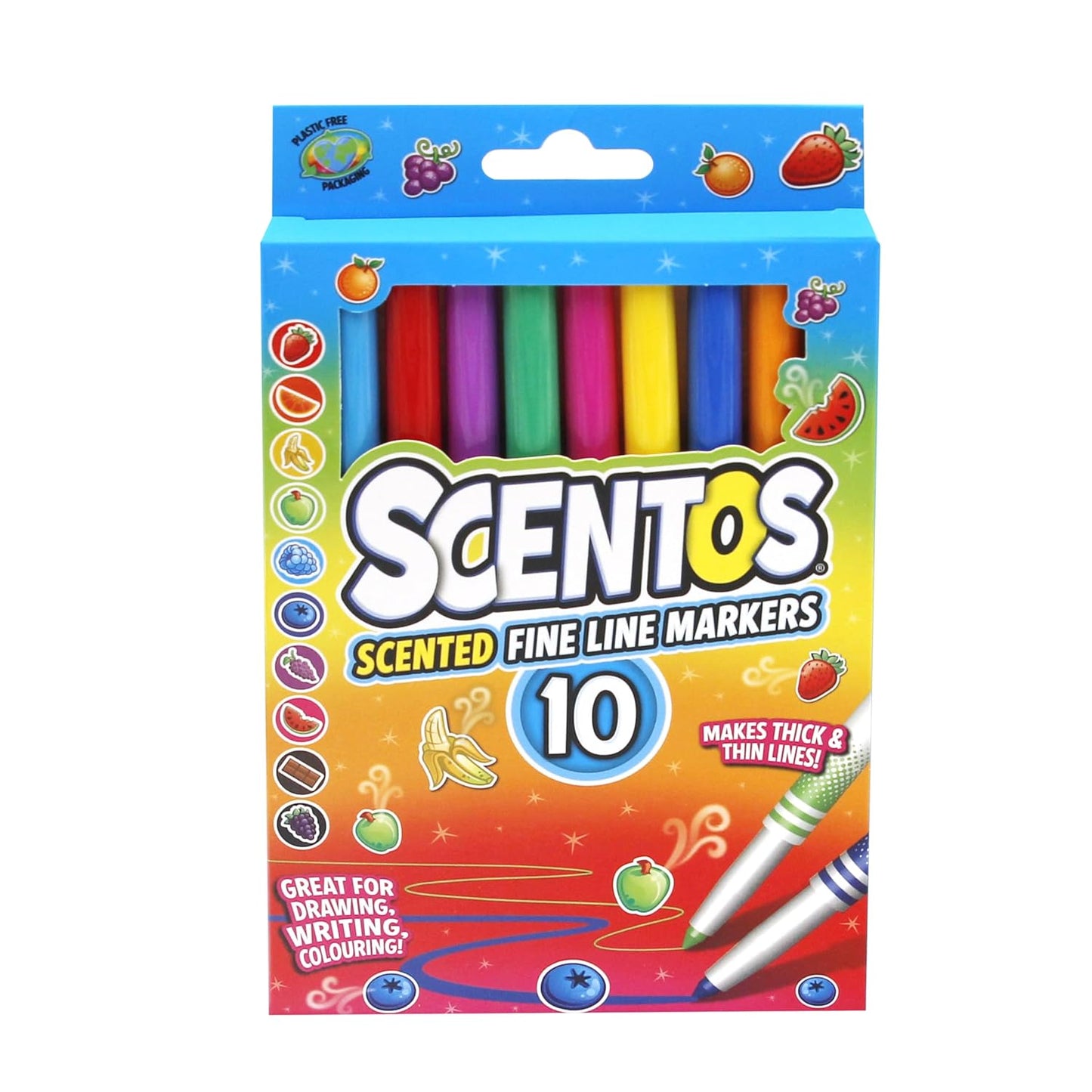 Scentos Scented Fine Line Markers 10(pack of 12)