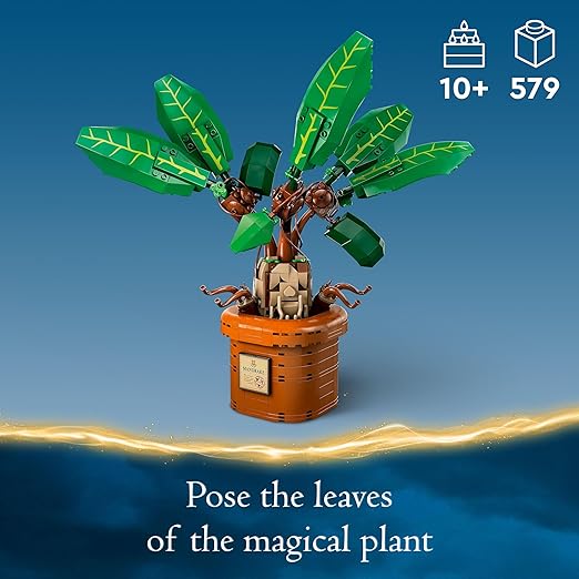 LEGO Harry Potter Mandrake Plant Toy, Magical Gift 76433