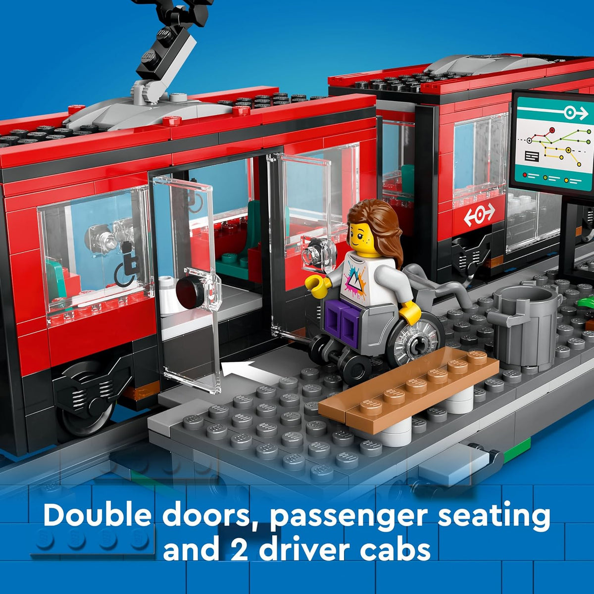 LEGO City 60423 Downtown Streetcar & Station Building Set