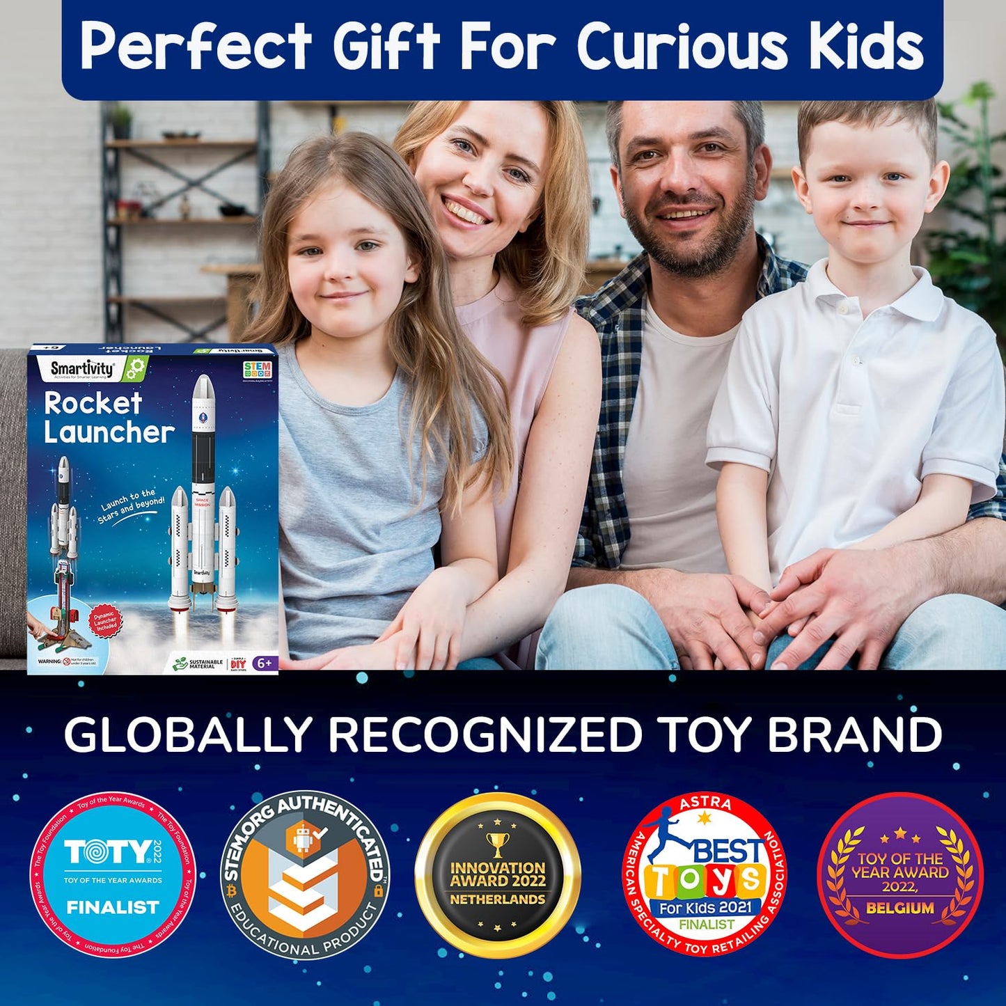 Smartivity DIY Rocket Launcher Kit for Kids 6, 7, 8, 9, 10, 11, 12 Years Old | Build Your Own Rocket and Launcher | Birthday Gift for Smart Kids | DIY Science Toy for Boys & Girls 6-12 Year(PACK OF 6)