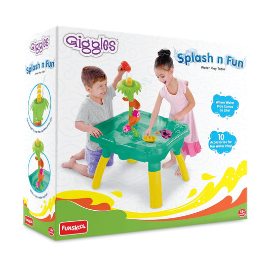 Kid Giggles Splash N Fun Water Play Table, 10 Accessories for Water Fun Play, Ideal for Pre-Schoolers, Multi-Colour.(PACK OF 2)