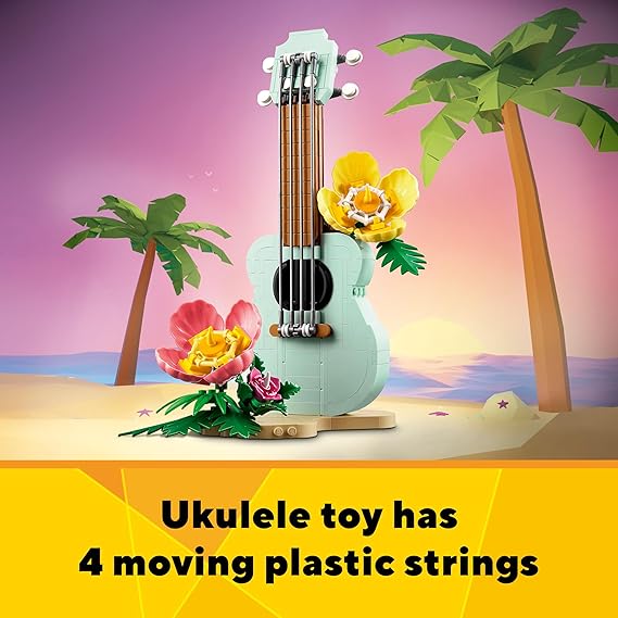 LEGO Creator Tropical Ukulele Set with Surfboard and Dolphin Toy 31156