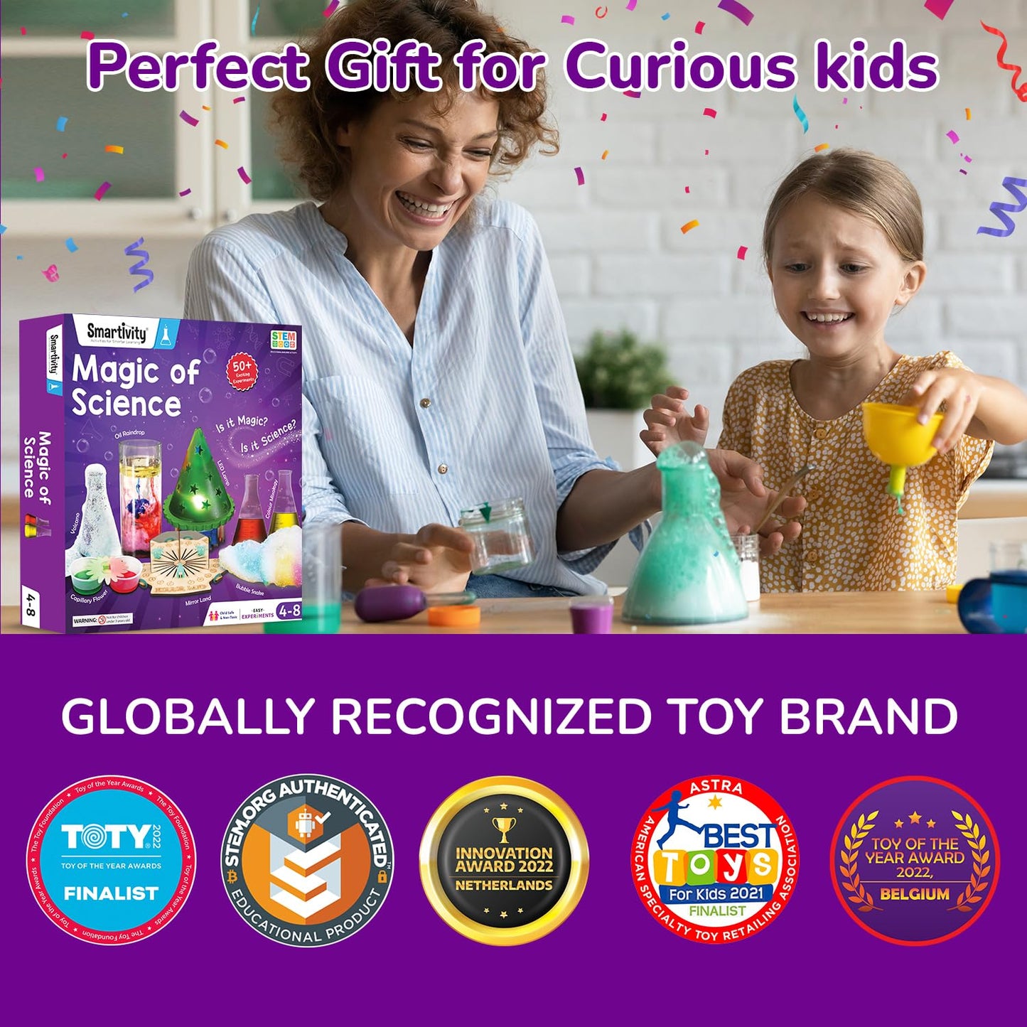 Smartivity Magic Science Kit for Kids Ages 4-6-8 Years | Birthday Gifts for Boys & Girls | 50+ Amazing Science Experiments I Educational Toy for Kids Age 4,5,6,7,8 Year Old(PACK OF 6)