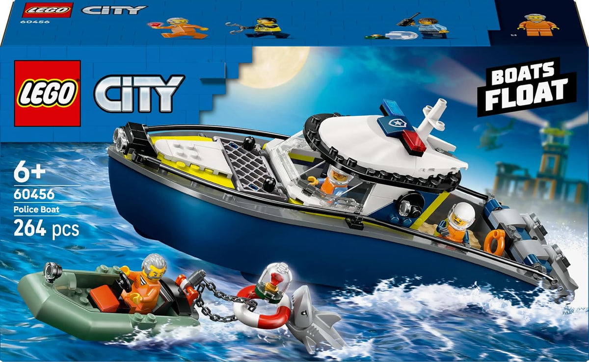 LEGO City 60456 Police Boat & Speedboat Chase Building Set