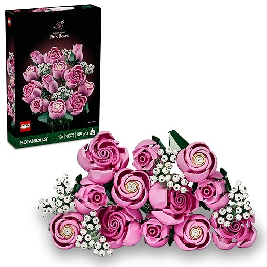 LEGO Botanicals Bouquet of Pink Roses, Decorative Flowers 10374