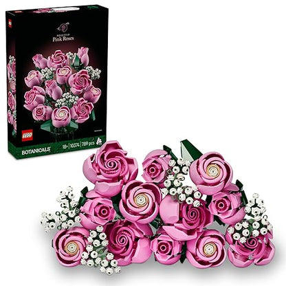 LEGO Botanicals Bouquet of Pink Roses, Decorative Flowers 10374