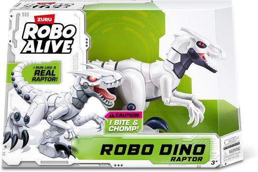 Robo Alive Dino Raptor Robotic Toy by ZURU, Electronic Robot Dinosaur for Boys - Interactive Walking & Running Pet