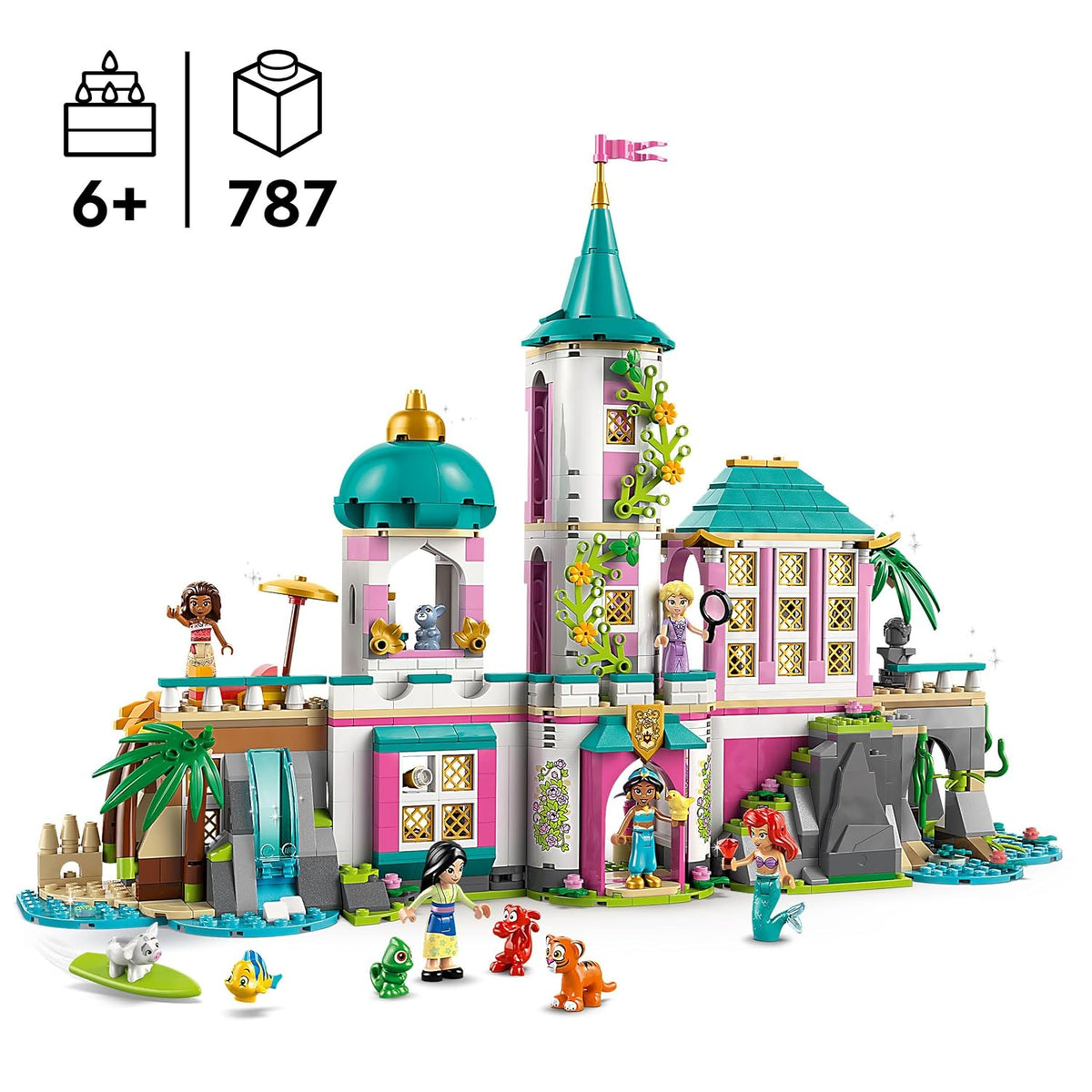 LEGO Disney 43267 Princess Castle & Horse Carriage Building Set